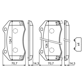 BOS-0986494718- FREN BALATASI ON ( OPEL : CORSA D 1.6 - CORSA E 1.2 1.4 1.3 1.6  14-) ( 95515503 )